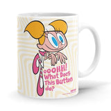Dee Dee: Button - Dexter's Laboratory Ceramic Home Kitchen Drinking Coffee Milk Mug (350ml/11oz, Made in USA) - Glow-Paradise