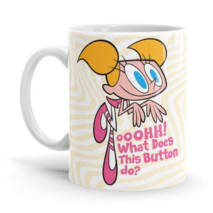 Dee Dee: Button - Dexter's Laboratory Ceramic Home Kitchen Drinking Coffee Milk Mug (350ml/11oz, Made in USA) - Glow-Paradise