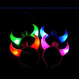 LED Light Up Devil Horns (Red Color, 1 Quantity Per Pack) - Glow-Paradise