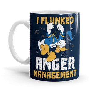 I Flunked Anger Management - Disney Ceramic Home Kitchen Drinking Coffee Milk Mug (350ml/11oz, Made in USA) - Glow-Paradise