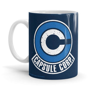 Capsule Corp Logo - Dragon Ball Z Ceramic Home Kitchen Drinking Coffee Milk Mug (350ml/11oz, Made in USA) - Glow-Paradise