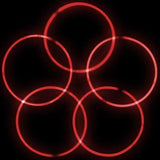 20 Inch Glow Stick Necklaces (Red Color, 50 Counts Per Pack) - Glow-Paradise