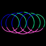 24 Inch Tri-Color Glow stick Necklaces (Green/Pink/Blue, 50 Count Per Pack) - Glow-Paradise