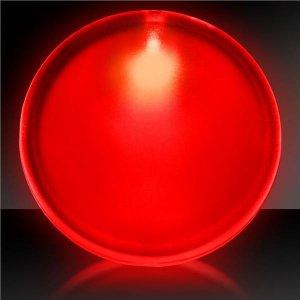 Light Up Round Badge Pin (Red Color, 1 Per Pack) - Glow-Paradise
