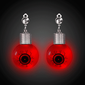LED Light Up Jumbo Eyeball Clip-On Earrings (1 Set Per Pack) - Glow-Paradise