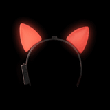 Light Up Cat Ears (Red Color, 1 Quantity Per Pack) - Glow-Paradise