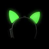 Light Up Cat Ears (Green Color, 1 Quantity Per Pack) - Glow-Paradise