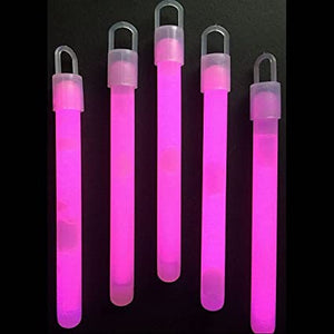 6 Inch Slim Glow Sticks With Lanyards (Pink Color, 12 Count Per Pack) - Glow-Paradise