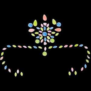 Glow-in-the-Dark Hair & Body Gems (1 Sheet Per Pack) - Glow-Paradise