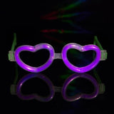 Glow Heart Shaped Glasses (Purple Color, 12 Eye Glassess Per Pack) - Glow-Paradise