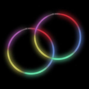 22 Inch Premium Glow stick Necklace (Rainbow Colors, 50 Count Per Pack) - Glow-Paradise