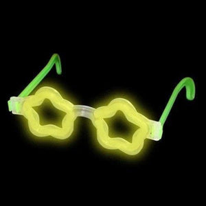 Glow Star Shaped Eye Glasses (Yellow Color, 12 Eye Glassess Per Pack) - Glow-Paradise