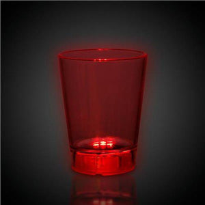 LED Light Up Liquid Activated 1.5 Oz Shot Glass (Red Color, 1 Quantity Per Pack) - Glow-Paradise