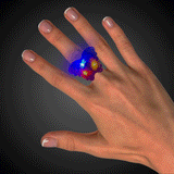 LED Jelly Butterfly Rings (Assorted Colors, 24 Rings Per Pack) - Glow-Paradise
