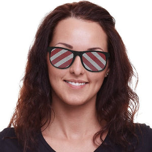 Candy Cane Novelty Sunglasses (1 Sunglasses Per Pack) - Glow-Paradise