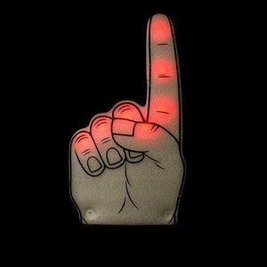 LED Light Up Foam Finger (Red Color, 1 Per Pack) - Glow-Paradise