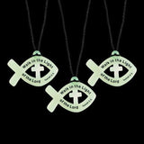 Glow Fish Symbol Necklaces (2" Plastic Fish Pendant, 12 Count Per Pack) - Glow-Paradise