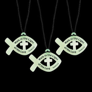 Glow Fish Symbol Necklaces (2