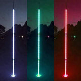 LED Light Up 6.5 ft Night Golf Putting Flag Sticks (White Color) - Glow-Paradise