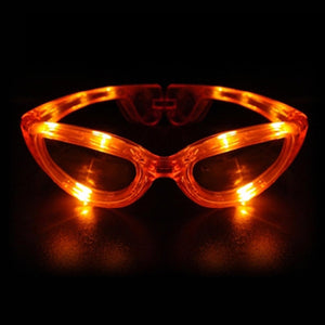 LED Flashing Light Up Sunglasses (Orange Color, 1 Per Pack) - Glow-Paradise