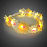 LED Light Up Flower Headband (Yellow Color, 1 Quantity Per Pack) - Glow-Paradise