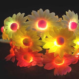 LED Light Up Flower Headband (Yellow Color, 1 Quantity Per Pack) - Glow-Paradise