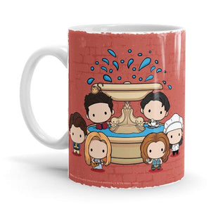 Friends Fountain - Friends Ceramic Home Kitchen Drinking Coffee Milk Mug (350 ml/11oz, Made in USA) - Glow-Paradise