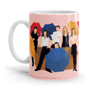 Friends: Umbrella - Friends Ceramic Home Kitchen Drinking Coffee Milk Mug (350 ml/11oz, Made in USA) - Glow-Paradise