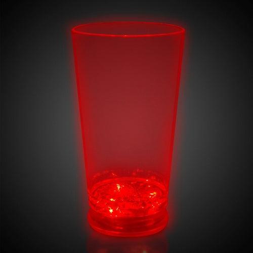 LED Light Up 16 Oz Pint Glass (Red Color, 1 Quantity Per Pack) - Glow-Paradise