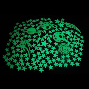 Glow in the Dark Super Glowing Galaxy Stickers (150 Stickers Per Pack) - Glow-Paradise