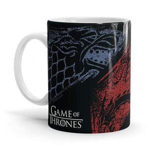 Crossed Sigils - Game Of Thrones Ceramic Home Kitchen Drinking Coffee Milk Mug (350ml/11oz, Made in USA) - Glow-Paradise