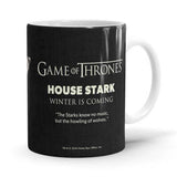 Stark Sigil Design - Game Of Thrones Ceramic Home Kitchen Drinking Coffee Milk Mug (350ml/11oz, Made in USA) - Glow-Paradise