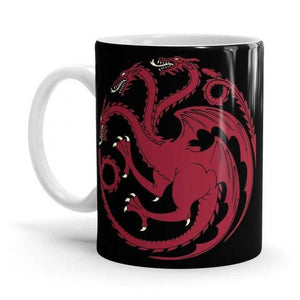 House Targaryen: Fire And Blood - Game Of Thrones Ceramic Home Kitchen Drinking Coffee Milk Mug (350ml/11oz, Made in USA) - Glow-Paradise