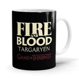 House Targaryen: Fire And Blood - Game Of Thrones Ceramic Home Kitchen Drinking Coffee Milk Mug (350ml/11oz, Made in USA) - Glow-Paradise