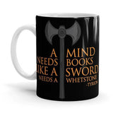 A Mind Needs Books - Game Of Thrones Ceramic Home Kitchen Drinking Coffee Milk Mug (350ml/11oz, Made in USA) - Glow-Paradise
