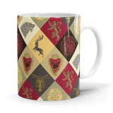 Sigil Pattern - Game Of Thrones Ceramic Home Kitchen Drinking Coffee Milk Mug (350 ml/11oz, Made in USA) - Glow-Paradise