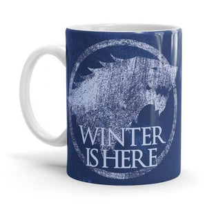 Winter Is Here - Game Of Thrones Ceramic Home Kitchen Drinking Coffee Milk Mug (350ml/11oz, Made in USA) - Glow-Paradise