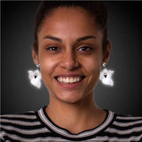 LED Light Up Jumbo Ghost Clip-On Earrings (1 Pair Per Pack) - Glow-Paradise