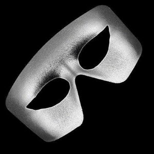 Mardi Gras Masquerade Non Light-up Metallic Mask (Silver Color, 1 Mask Per Pack) - Glow-Paradise