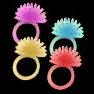 1 Inch Glitter Wooly Rings (Assorted Colors, 72 Rings Per Pack) - Glow-Paradise