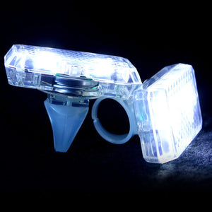 LED Light Up Music Sensor Ring (White Color, 2 Rings Per Pack) - Glow-Paradise