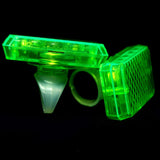 LED Light Up Music Sensor Ring (Green Color, 2 Rings Per Pack) - Glow-Paradise