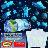 Glow in The Dark Spaceship Stars Wall Stickers Set (1008 Pieces Per Set) - Glow-Paradise