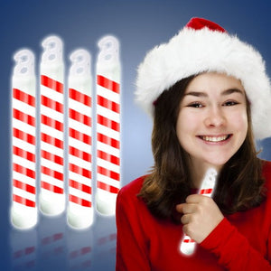 Candy Cane Glow Stick (4 Count Per Pack) - Glow-Paradise