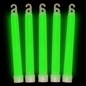 6 Inch Ultra-Bright Emergency 12 Hours Industrial Grade Glow Sticks (Green Color, 12 Count Per Pack) - Glow-Paradise