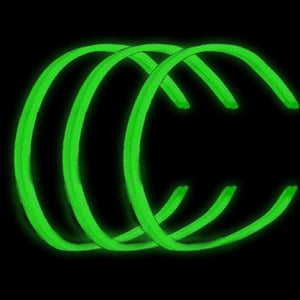 22 Inch Twister Glow Stick Necklaces (Green Color, 25 Count Per Pack) - Glow-Paradise