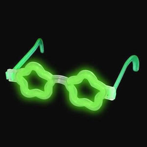Glow Star Shaped Eye Glasses (Green Color, 12 Eye Glassess Per Pack) - Glow-Paradise