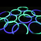 8 Inch Premium Glow Stick Bracelets - Bi Color - Green/Purple (100 Counts Per Pack) - Glow-Paradise