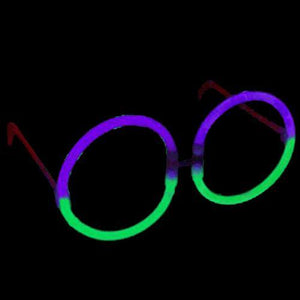 Glow Eyeglasses - Round - Bi Green/Purple (50 Eye Glassess Per Pack) - Glow-Paradise