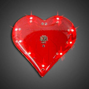 LED Red Heart Body Light with Magnetic Attachment (1 Per Pack) - Glow-Paradise